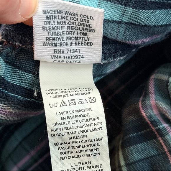 Vintage 90s LL Bean Original Fit / Relaxed Flannel Lined Denim Jeans Size 12 Reg - Picture 7 of 10